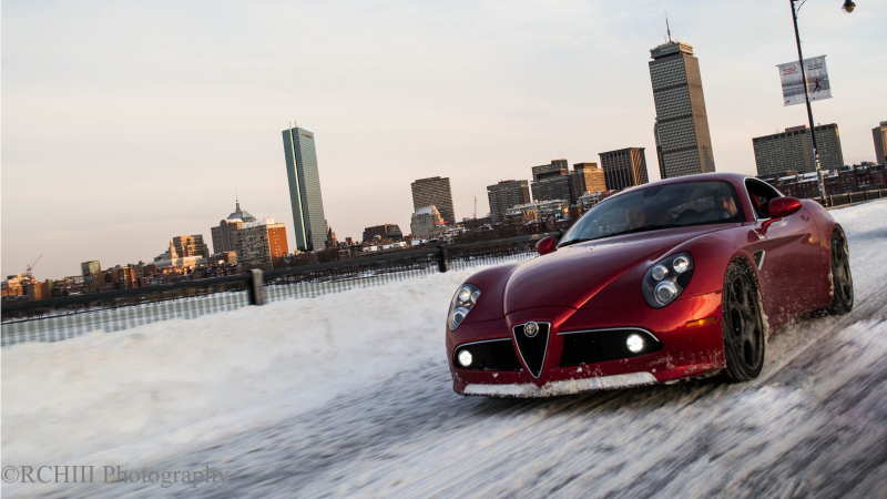 Illustration for article titled The Alfa Romeo 8C That Played In Snow Is Back, And It Brought A Friend